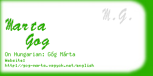 marta gog business card